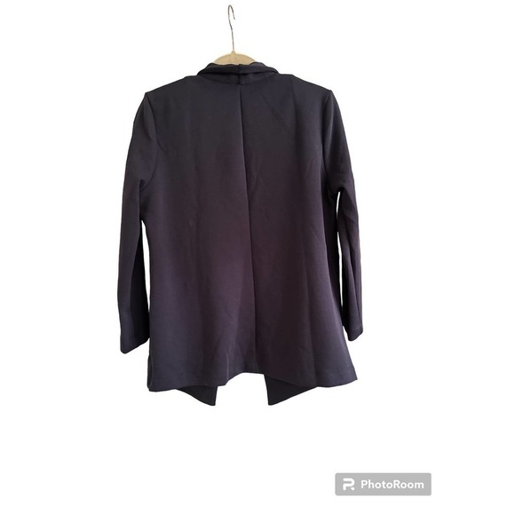 NY Collection Ponte Knit Blazer in Navy - Picture 4 of 10